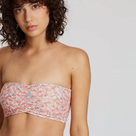 Faithfull Brand Jude Mathiola Floral Ditsy Print Bandeau Swimsuit Bikini Set S 8 - Picture 6 of 12